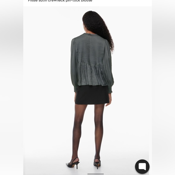 🐨 ARITZIA WILFRED MILOU BLOUSE IN COAL GREY - size XS 🐨 - Picture 4 of 9